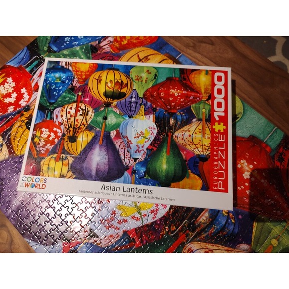 Eurographics 1000 Piece Jigsaw Puzzle Asian Lanterns Complete - Picture 5 of 8